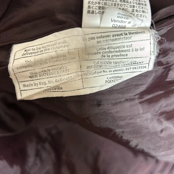 Eddie Bauer Quilted Jacket Coat Full Zip Insulated Pockets size large burgundy - Picture 15 of 15